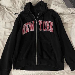 Brandy Melville New York Zip Up Hoodie